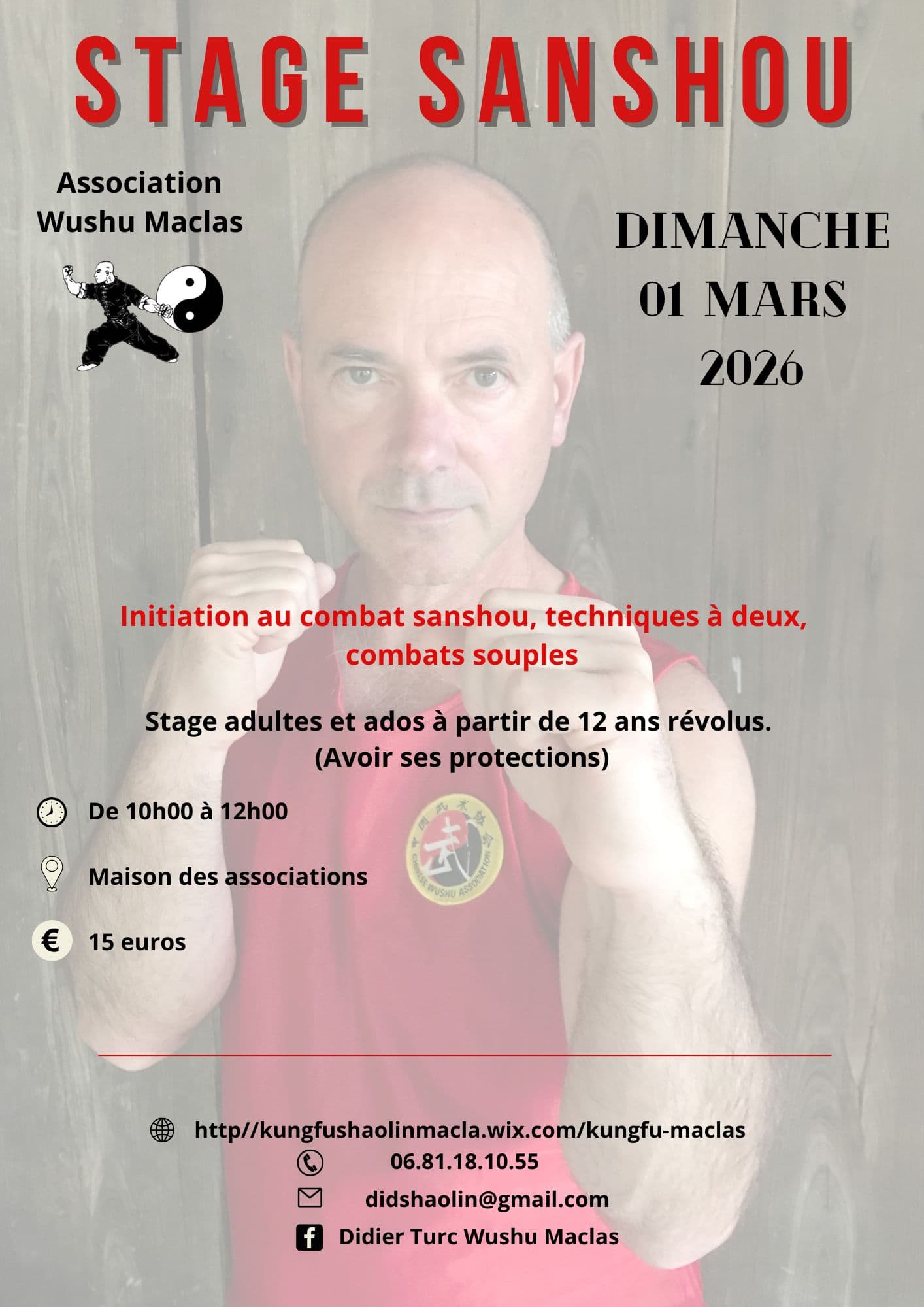 Stage Sanshou — combat, dimanche 1er mars 2026
